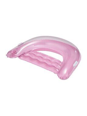 Bluescape Inflatable Pink Comfort Chair Lounge Pool Float 4ft Wide Age 14 and up